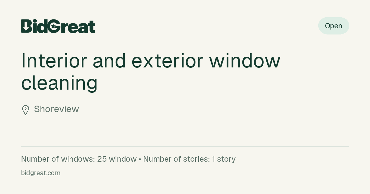 Interior and exterior window cleaning in Shoreview